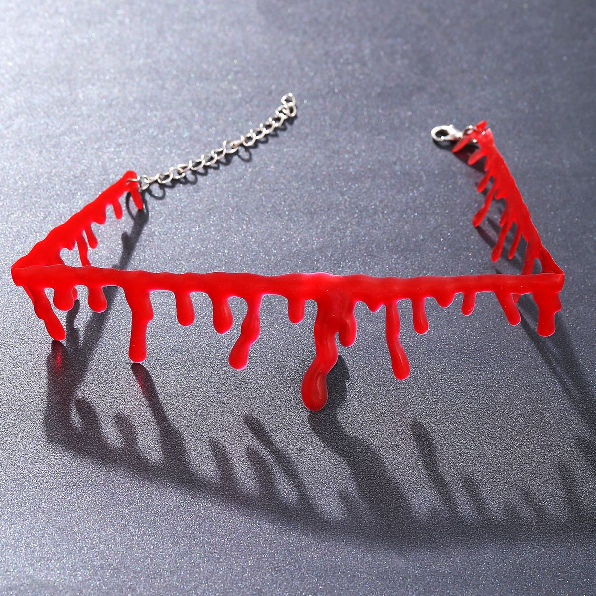 Horror Blood Drip Neck Cut Choker Necklace for Women Teen Girls Punk Soft view 4