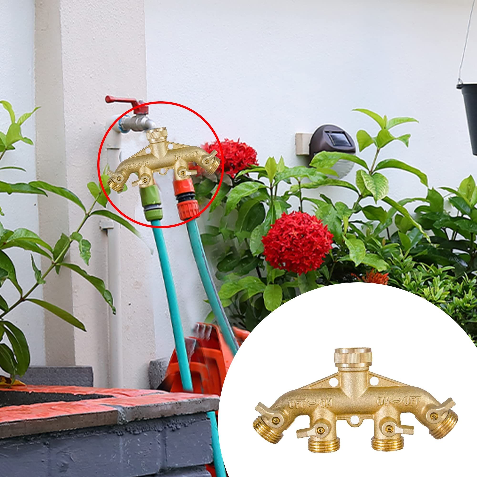 Brass Garden Hose Splitter view 4
