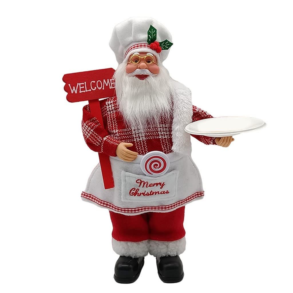 Chef Santa Claus Figurines Merry Christmas Figure Decorations Table Decor — image 1