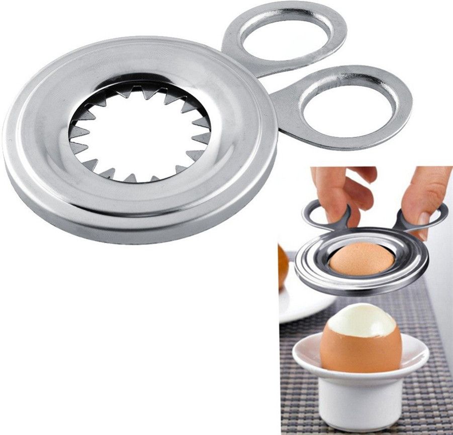 Stainless Steel Boiled Egg Cutter Eggshell Scissors Cutter-Egg Clipper Steel view 4