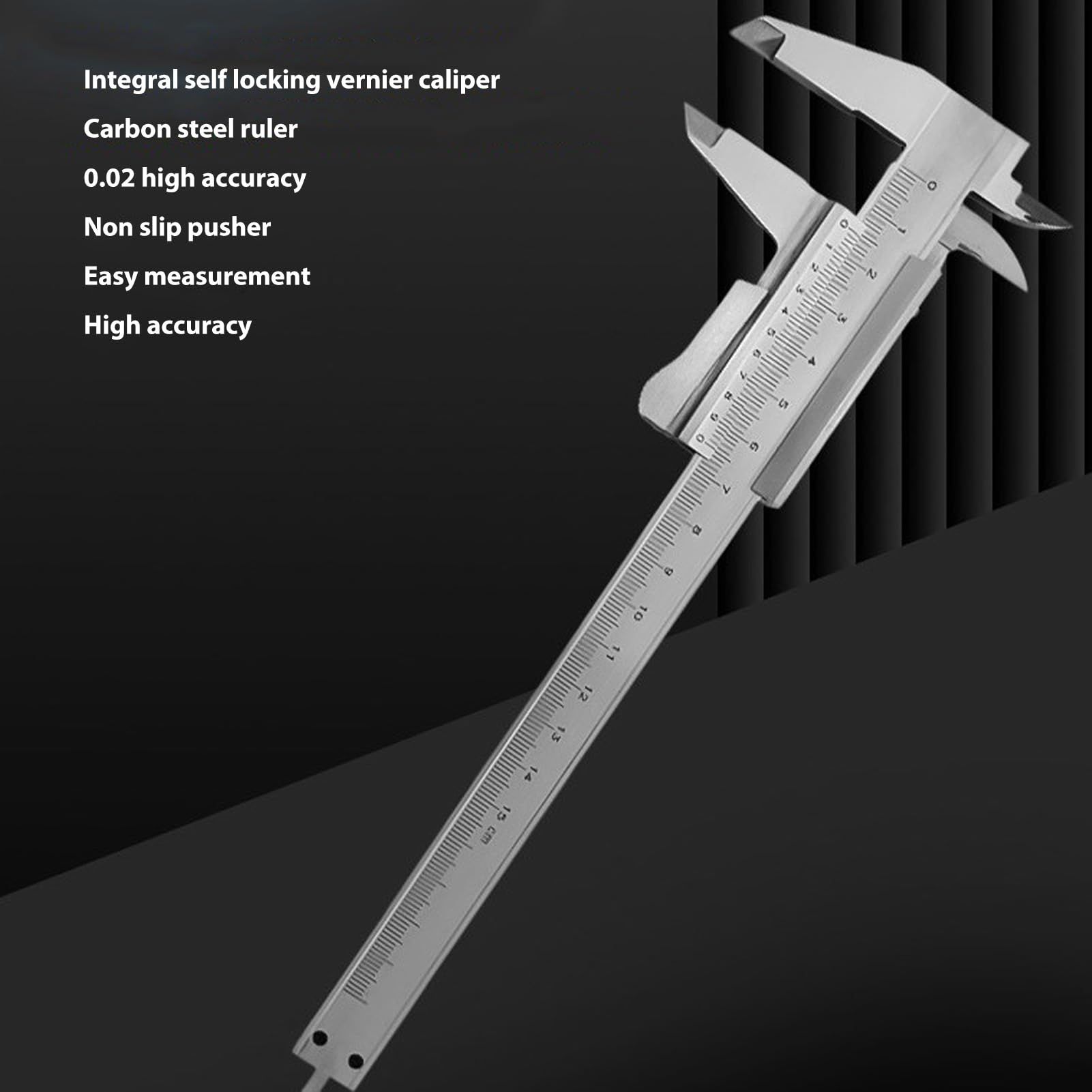 Vernier Caliper Calipers Measuring Tool Micrometer Carbon Steel Inch/Metric view 5
