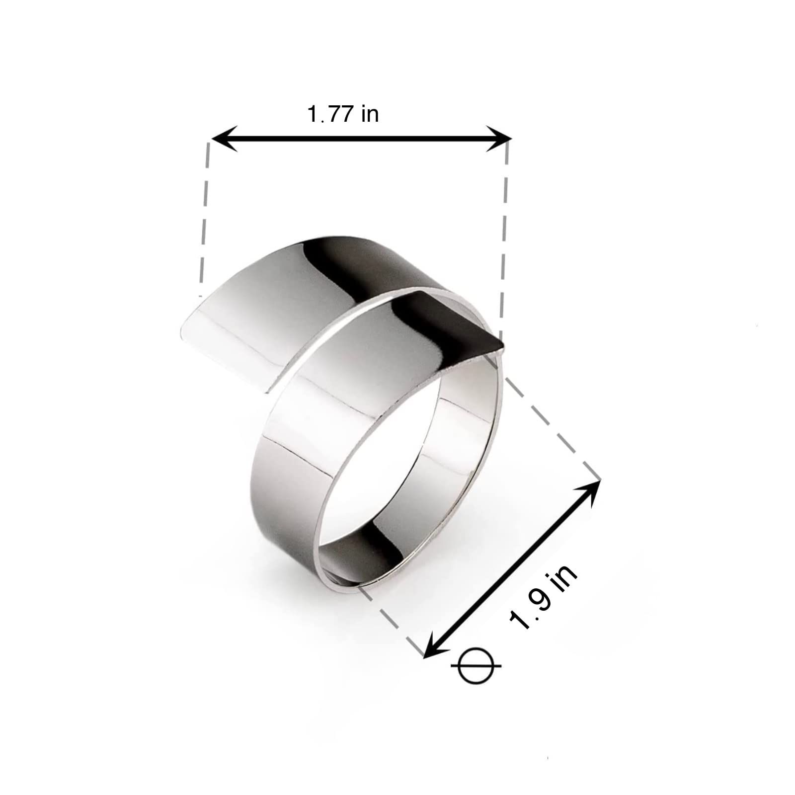 6pc Napkin Rings Set of Metal Napkin Ring Holder for Thanksgiving view 2