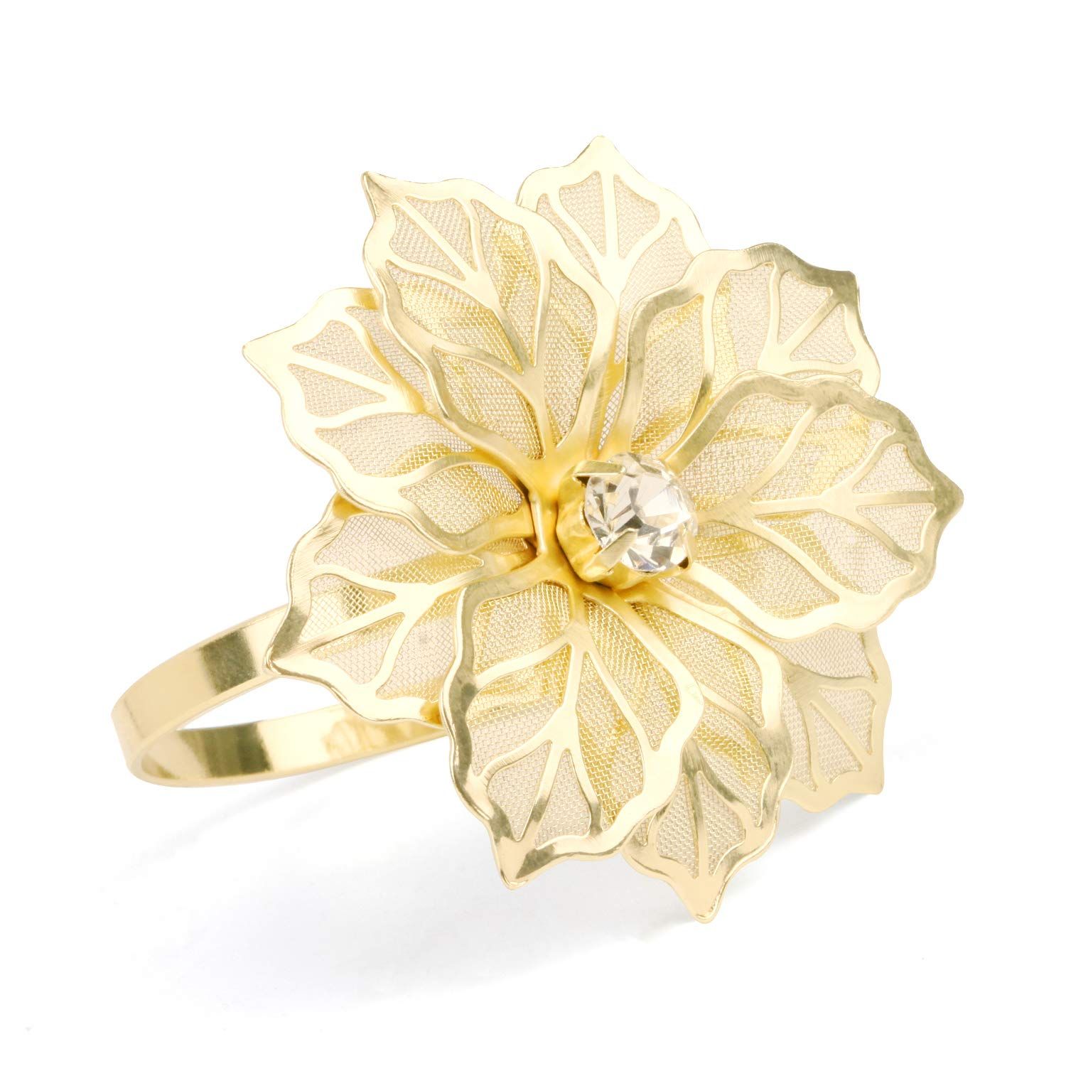 Alloy Napkin Rings with Napkin Ring Holders for Wedding Party Holiday Banquet — image 1
