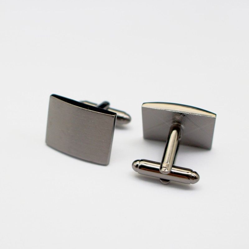 3PC Men's Cufflinks Handcrafted Carbon Fiber Rhodium Plated Cuff Links Sets view 4