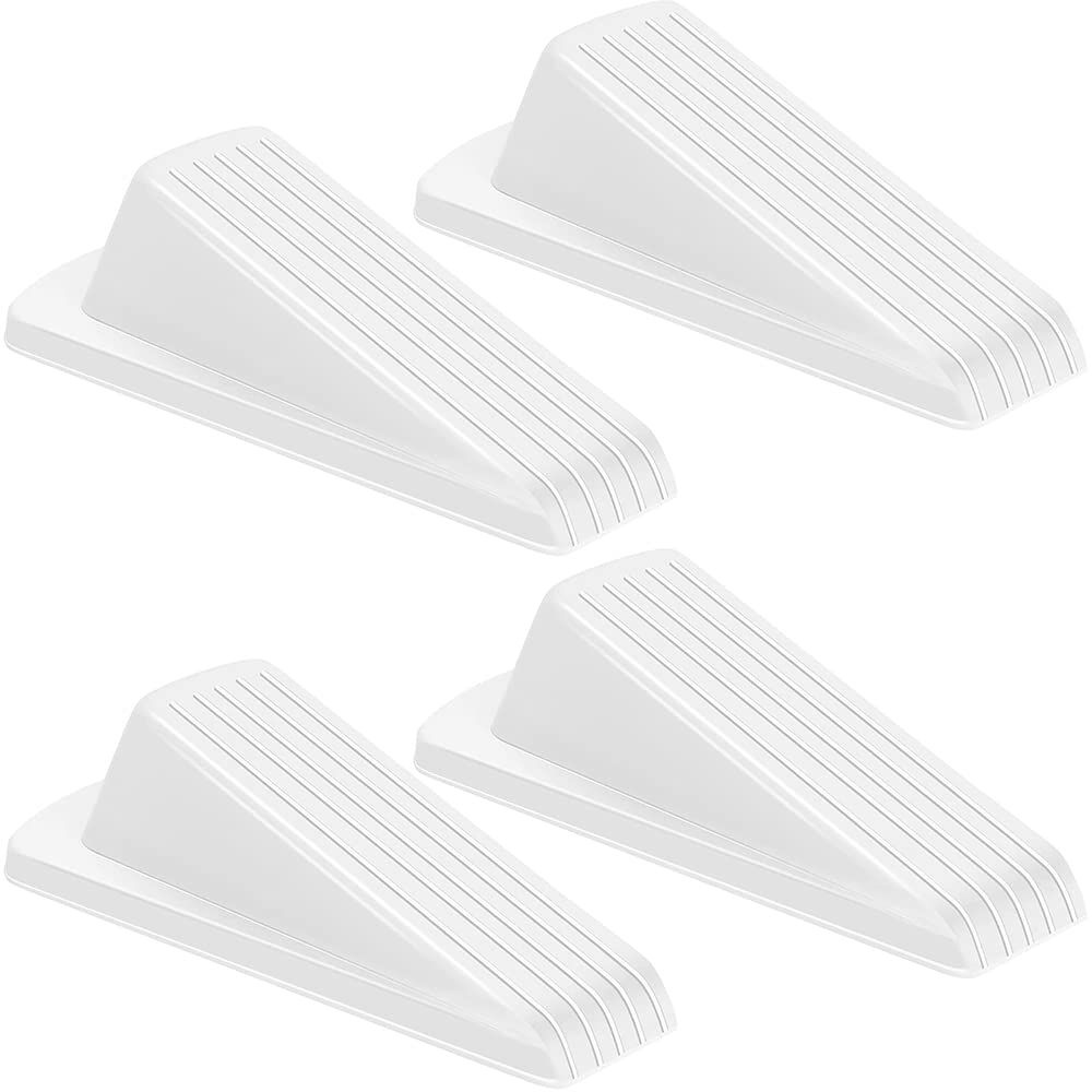 4 PC Premium Rubber Door Stop Wedge