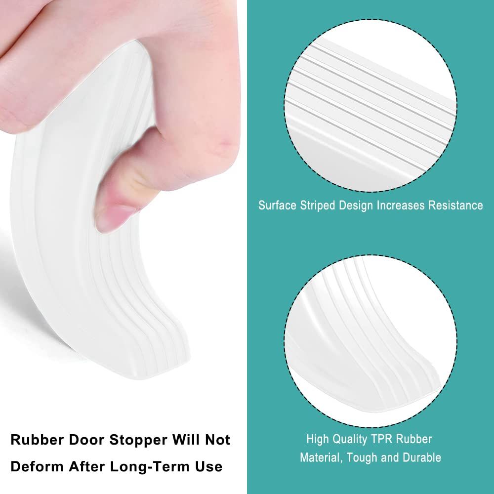 4 PC Premium Rubber Door Stop Wedge view 5