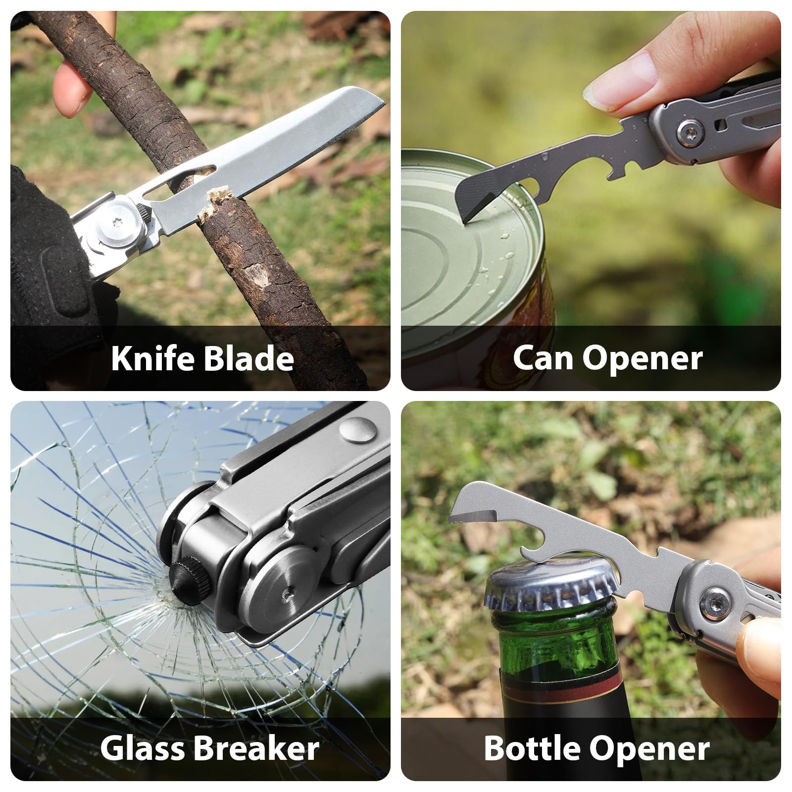 Multitool Folding Knife Stainless Steel Lockable Multitool Knife Saw Scissors view 3