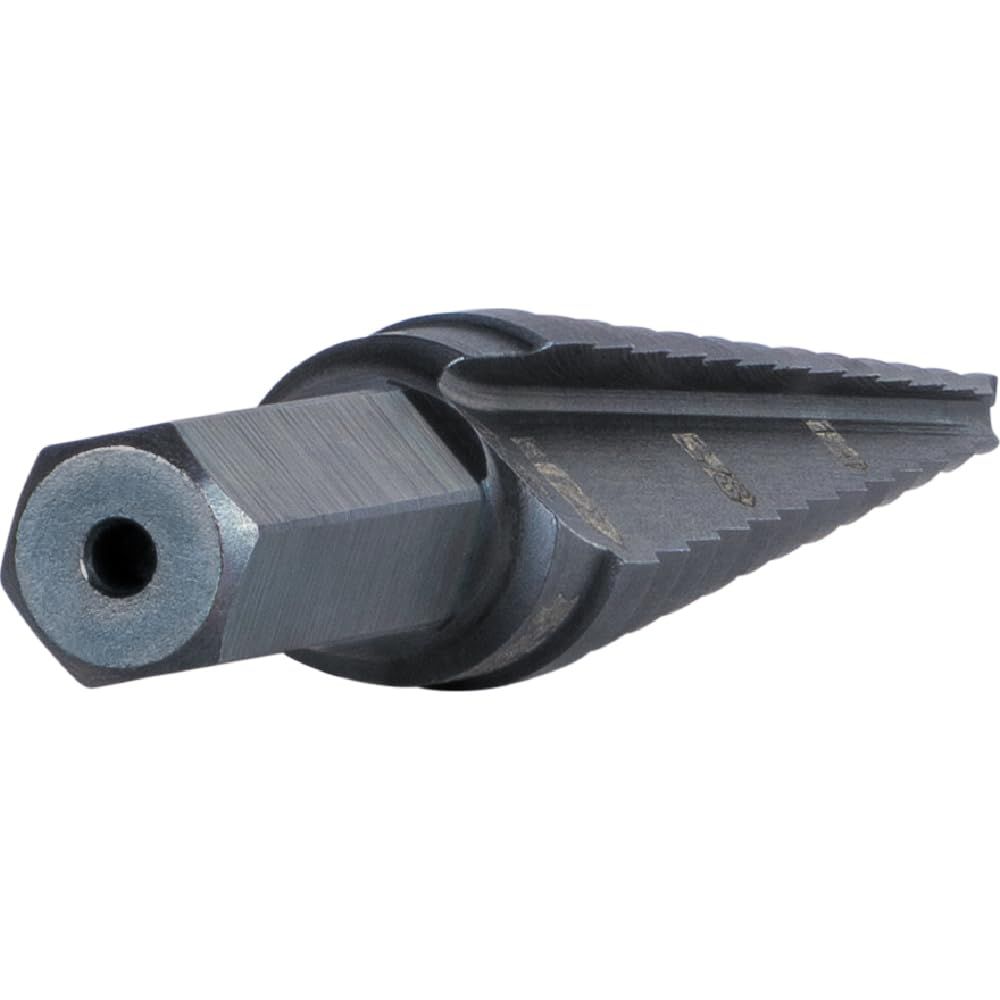 Step Drill Bit Double-Fluted with Easy-to-Read Markings and Targets for Hole view 3