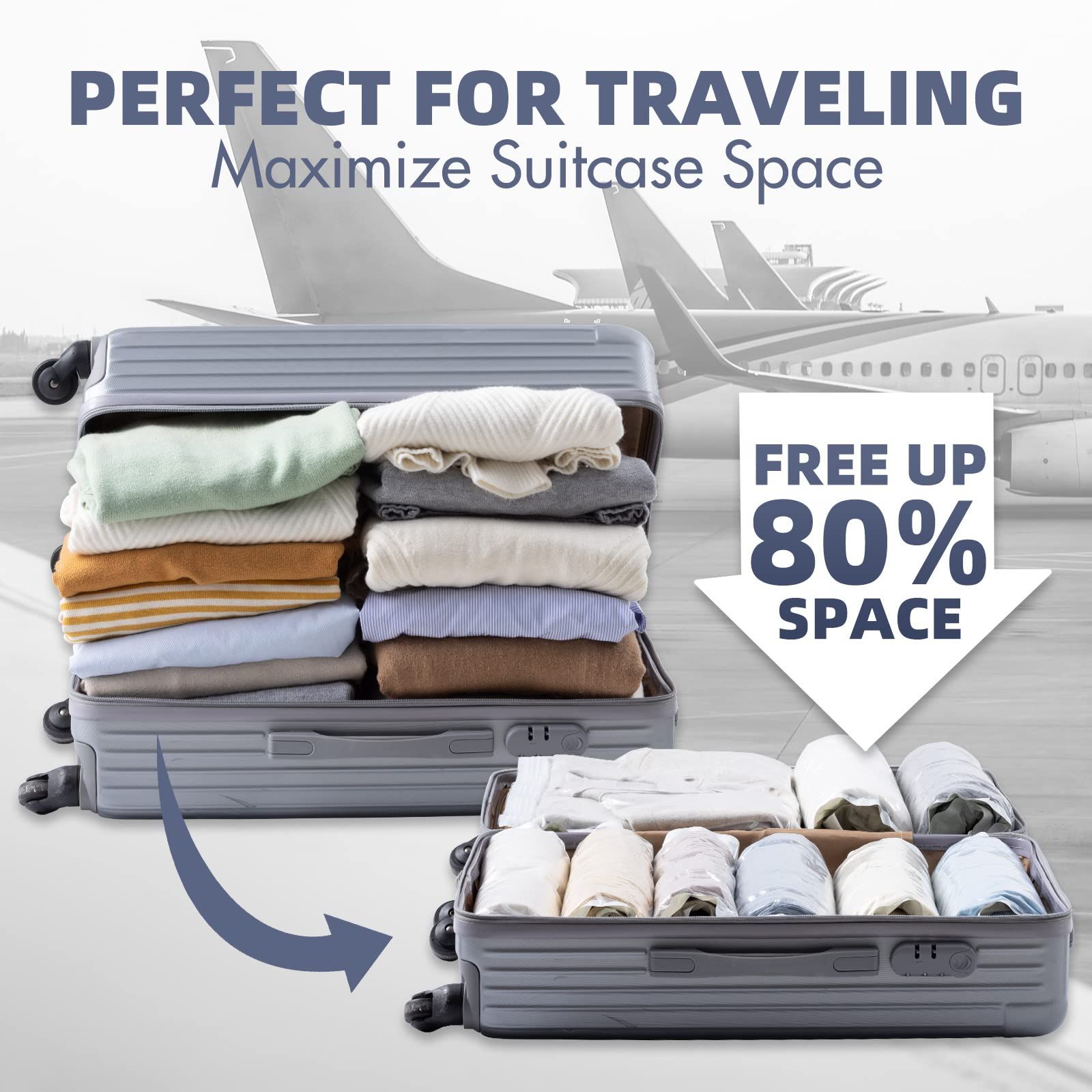 10pc Travel Compression Bags view 2