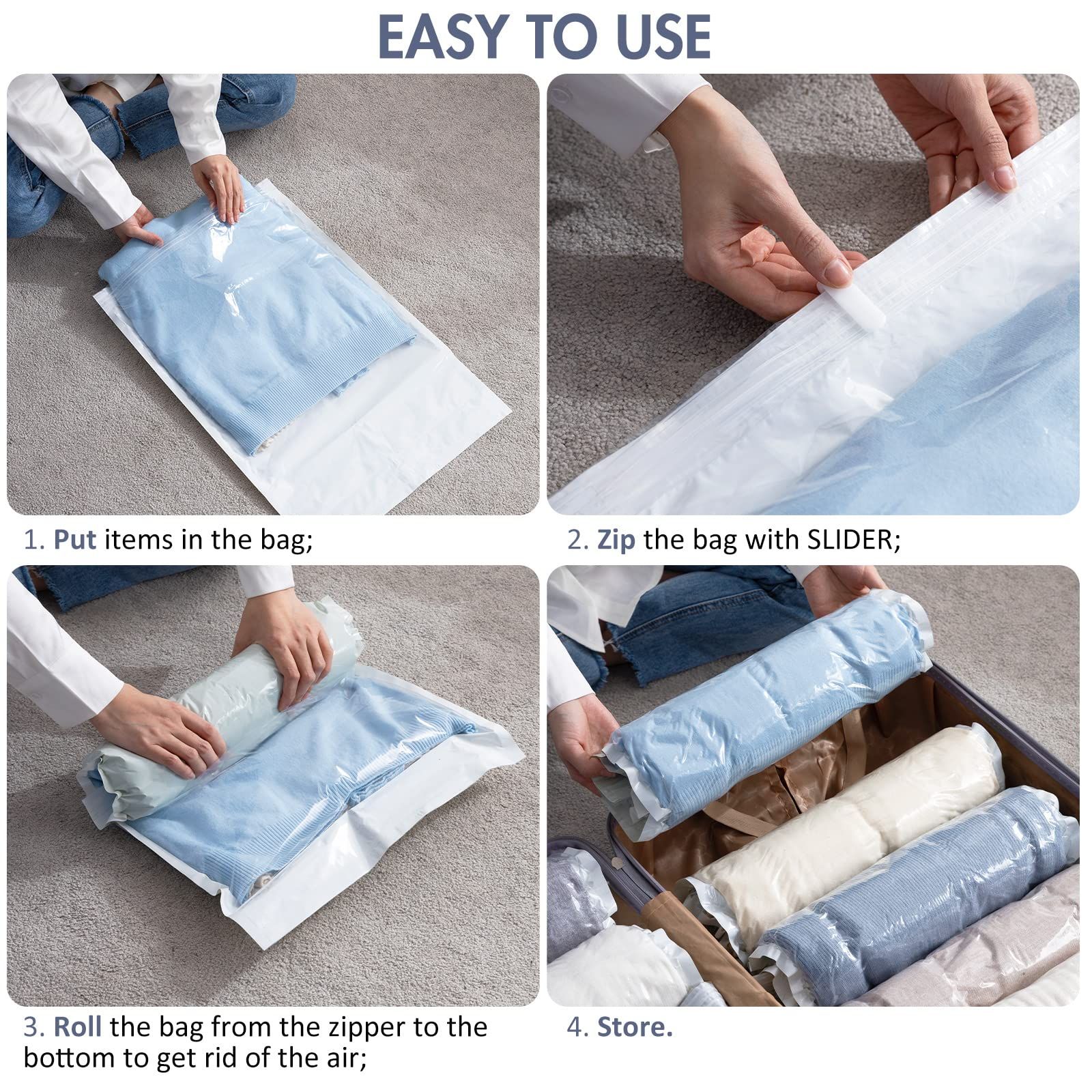 10pc Travel Compression Bags view 4