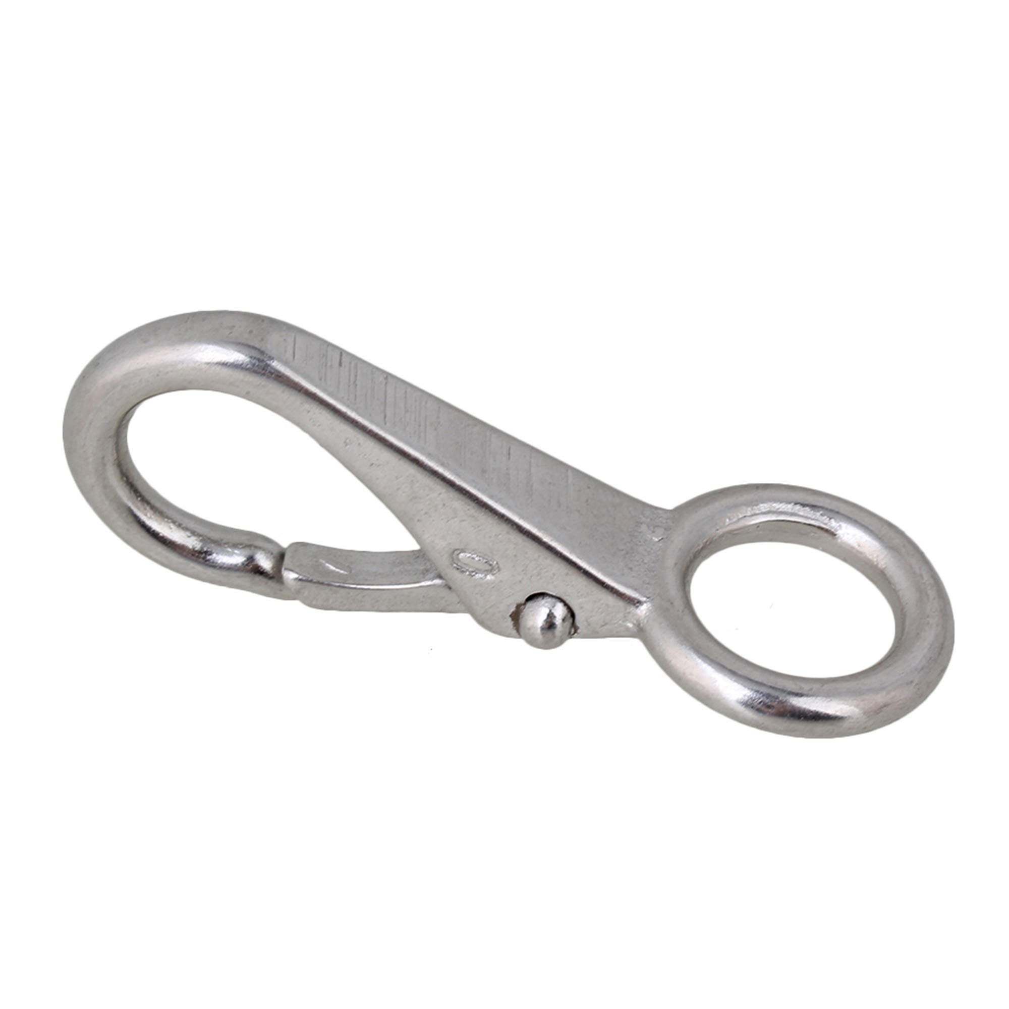 Stainless Steel Boat Clip Hook Fixed Eye Hook Link Clips Boat Fender Hooks — image 1