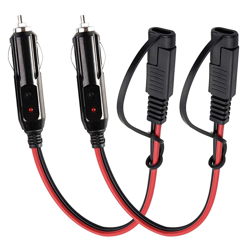 2pc Cigarette Lighter Male Plug to Pin Quick Release Disconnect Connector Plug — image 1