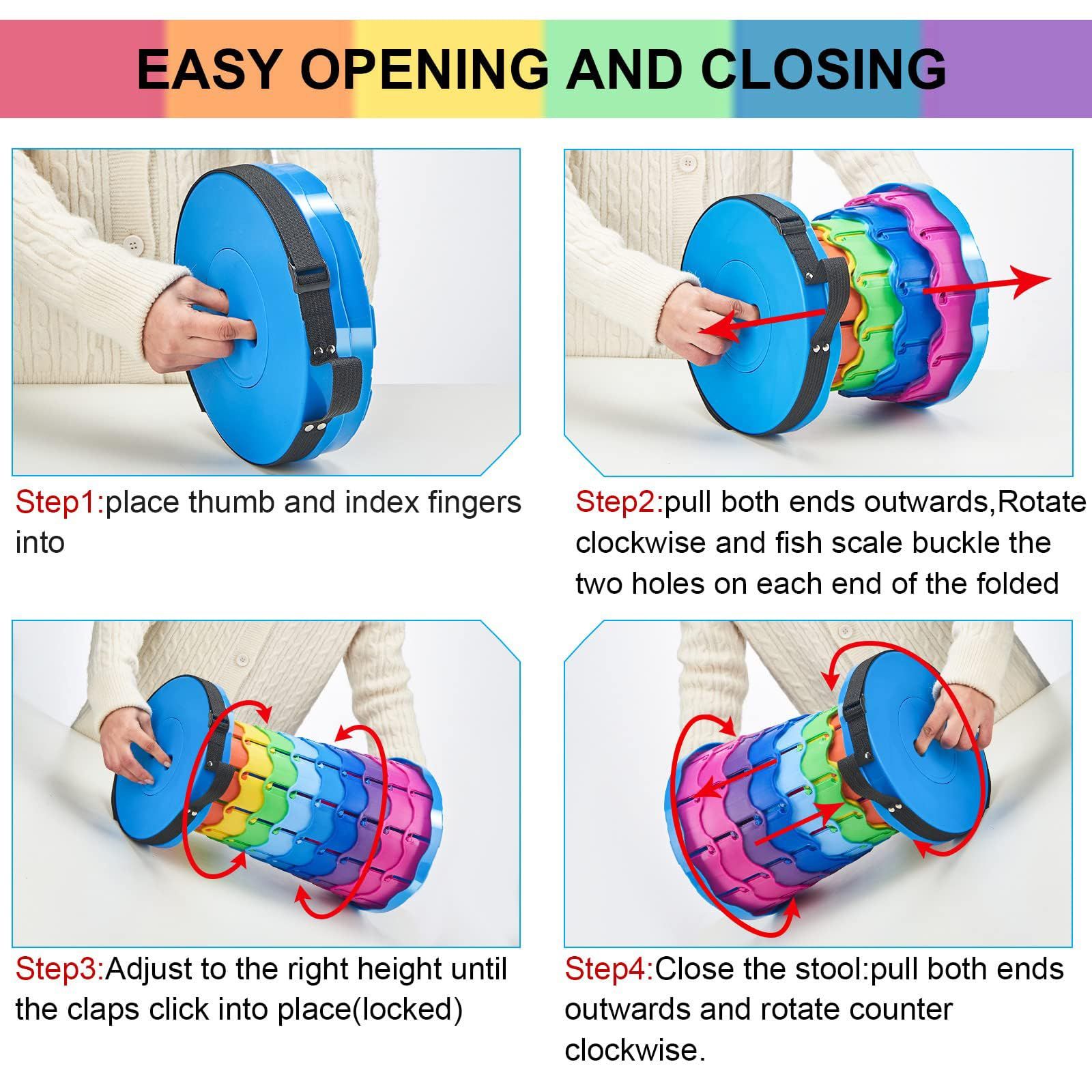 Upgraded Foldable Stool Thickened view 3