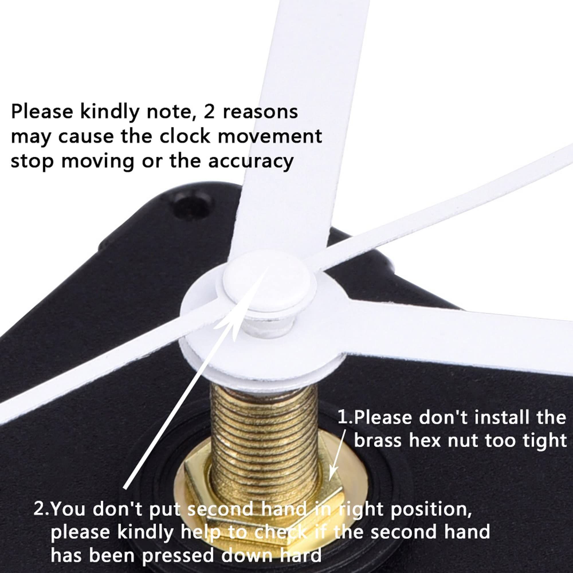 Quartz Clock Movement, Inch Maximum Dial Thickness, Inch Total Shaft Length view 3
