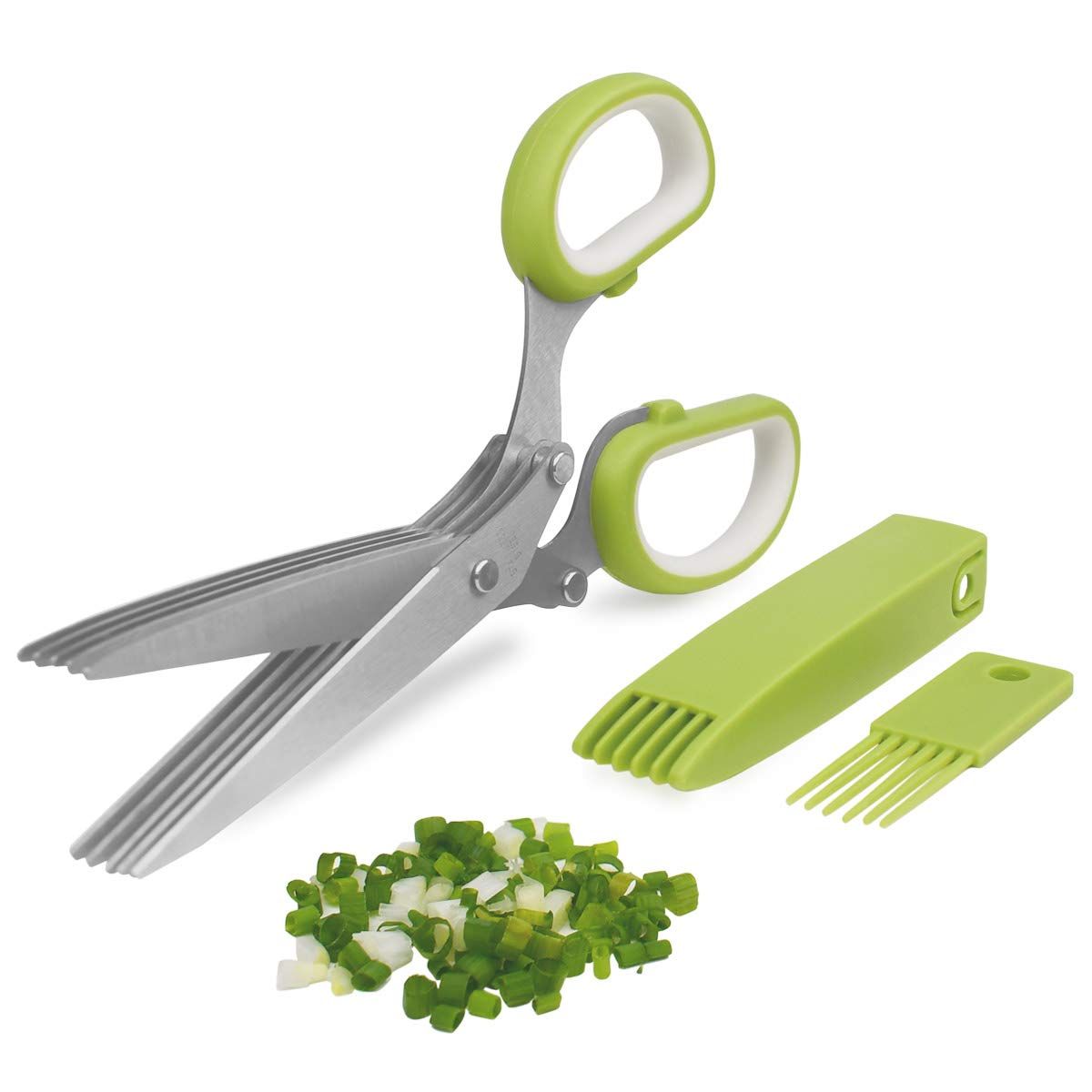 Kitchen Multipurpose Cutting Shear & Safety Cover & Cleaning Comb Scissors