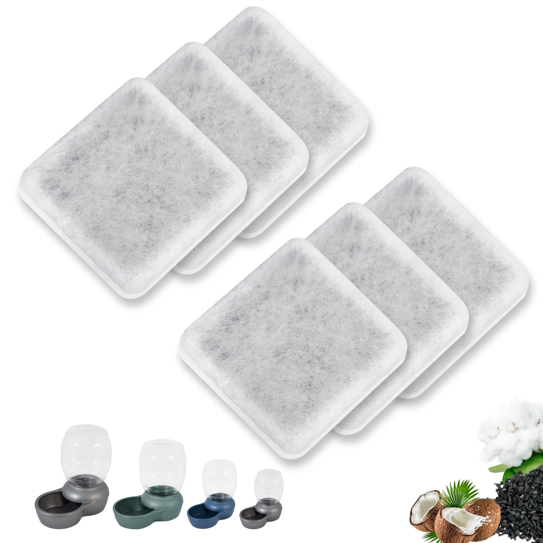Fountain Charcoal Replacement Filters Compatible with Gravity Waterers