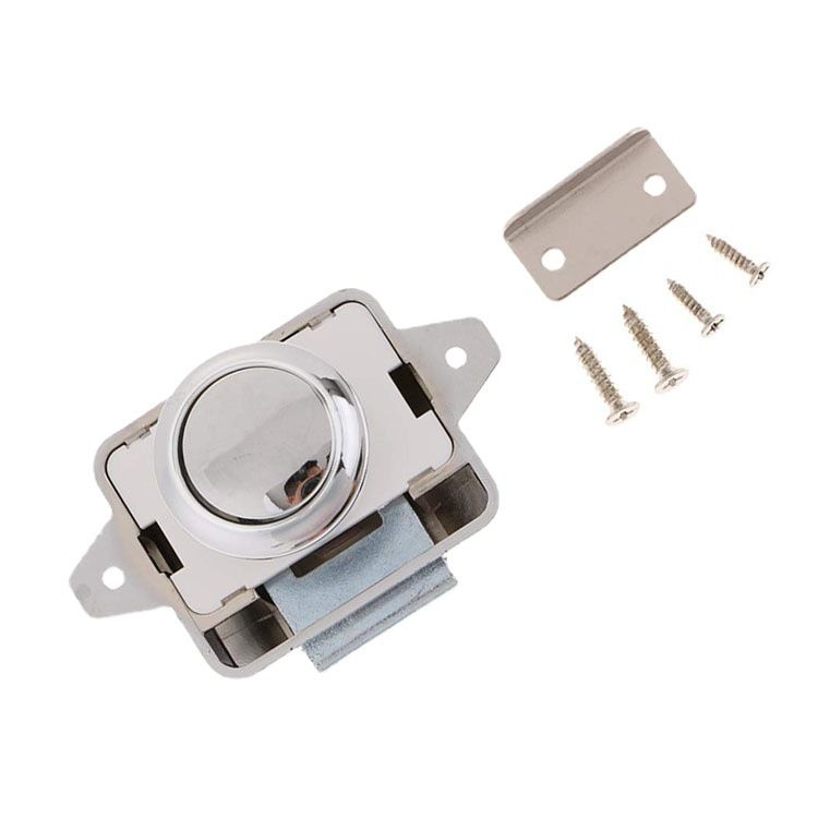 Set of Push Button Catch Cupboard Door Knob Latch Lock for Motor Home Caravan view 2
