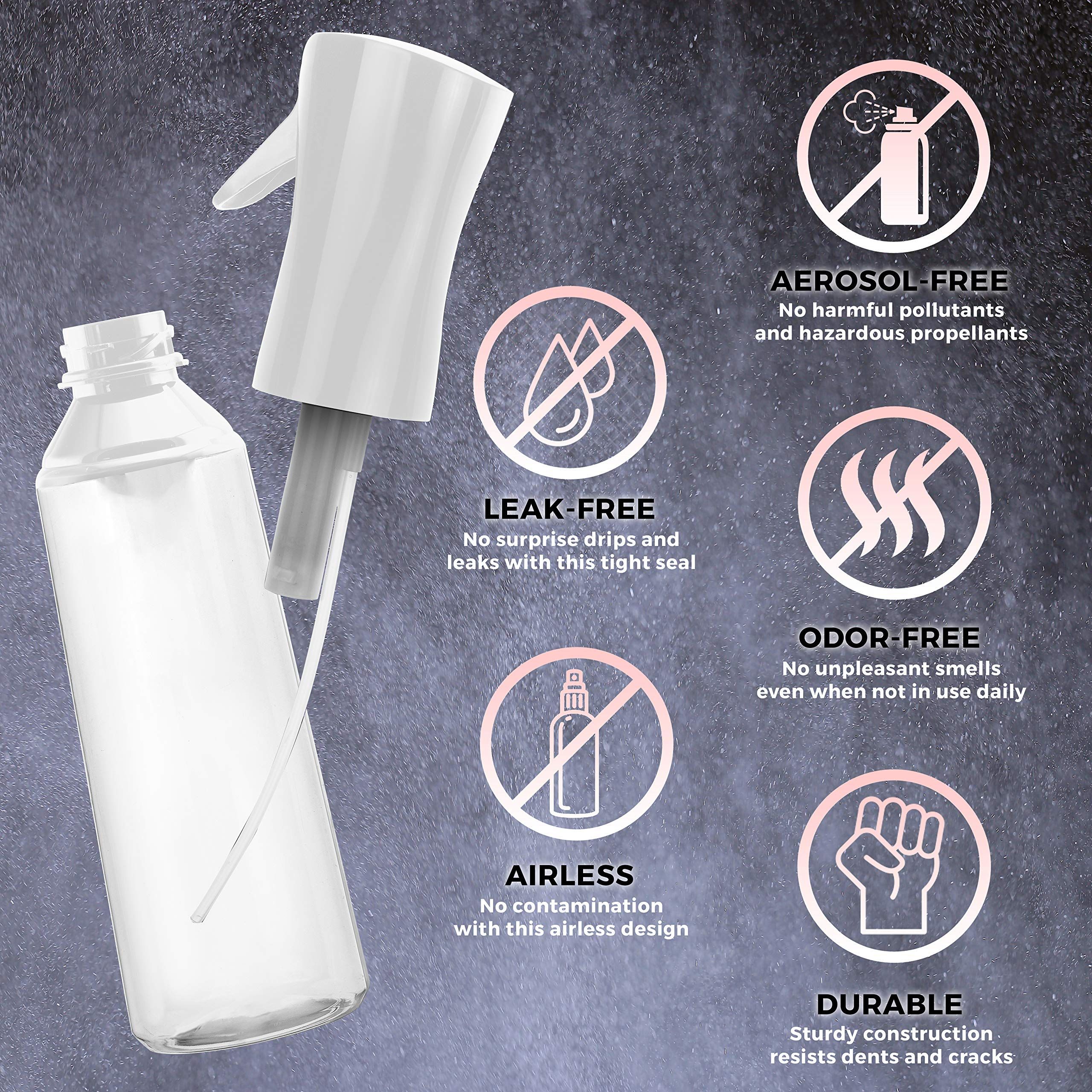 Hair Spray Bottle Continuous Water Mister Spray Bottle Empty Ultra Fine for view 4