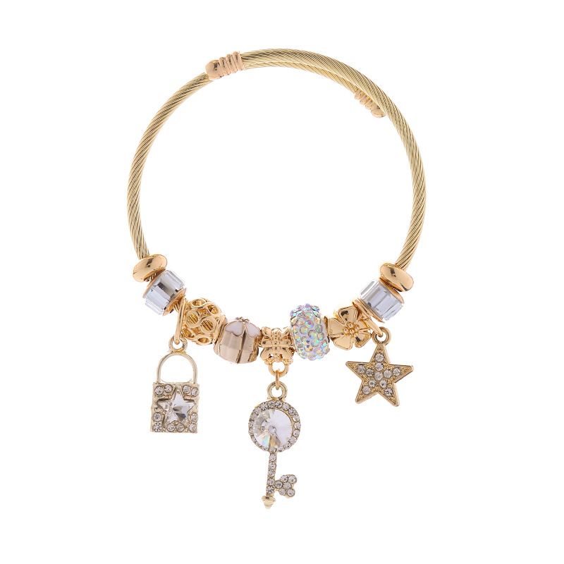Charm Bracelets for Women Girls Cute Star Ball Beaded Luxury Cubic Zirconia