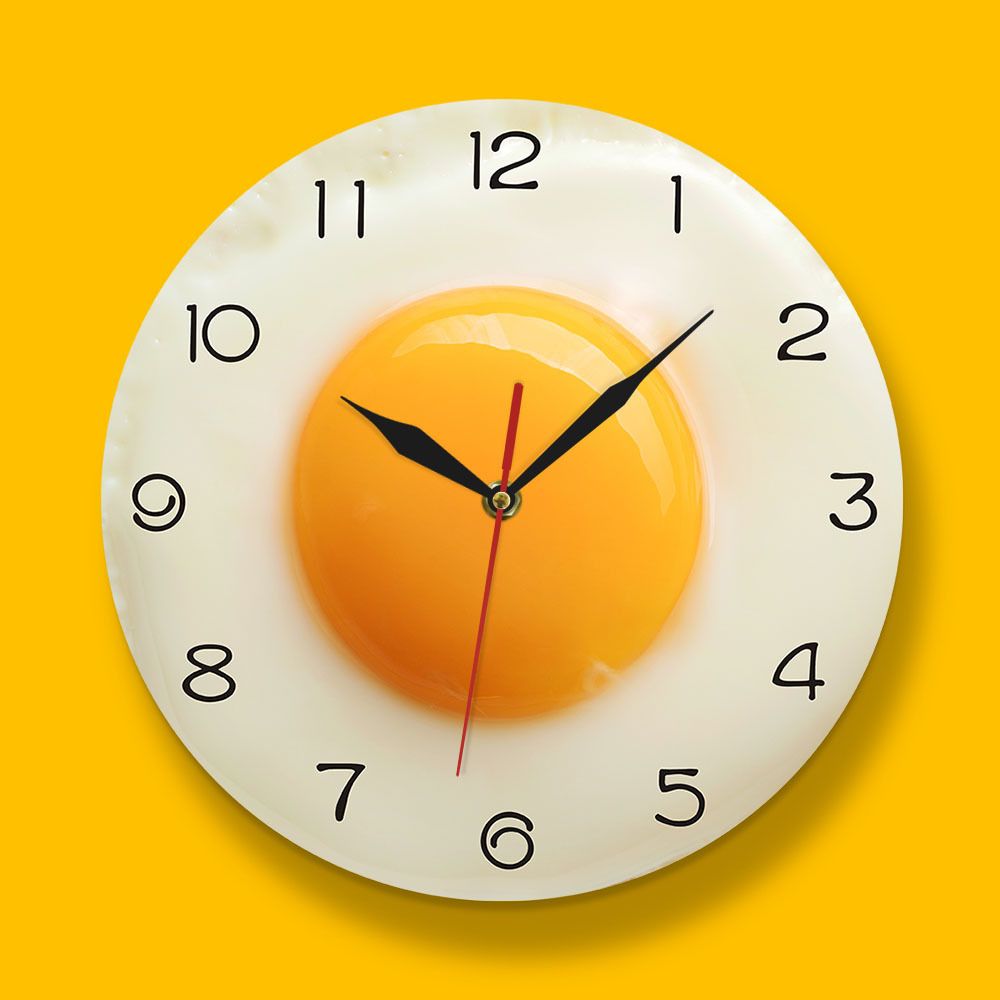 Fried Egg Round Wall Clock view 3