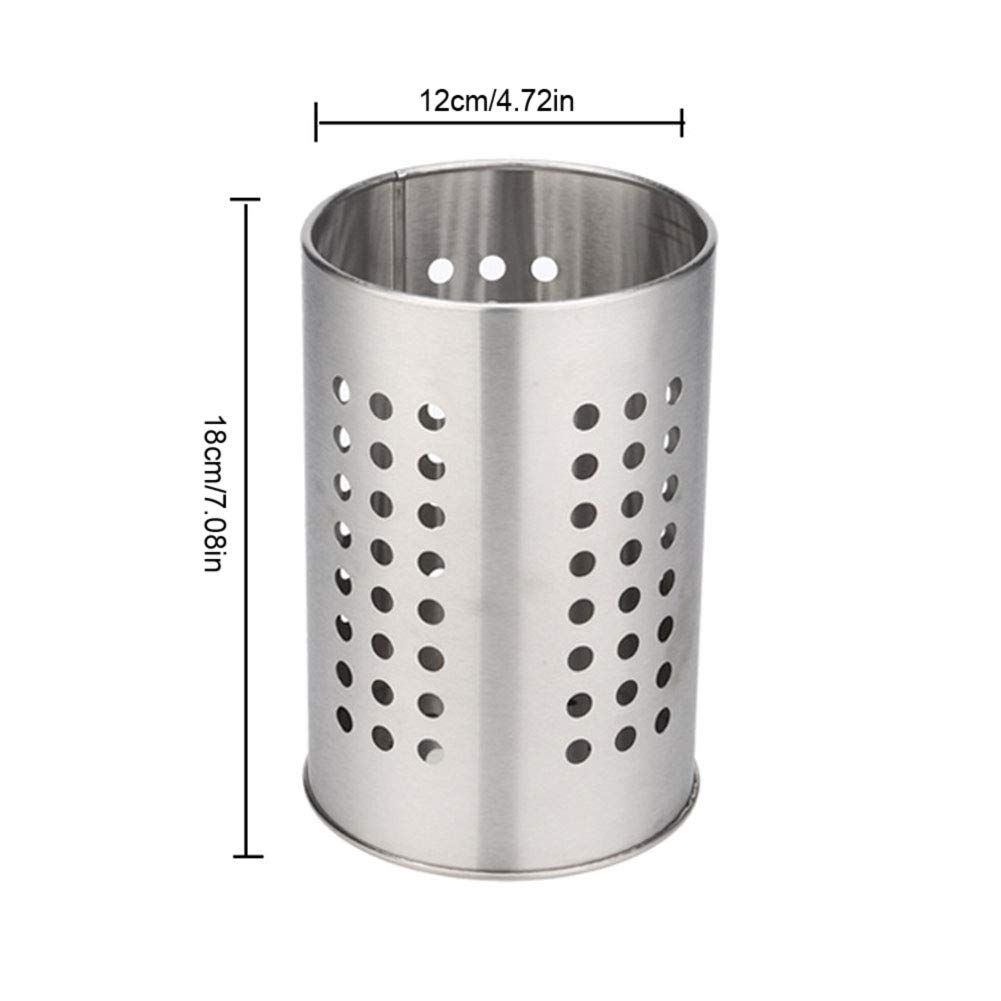 Round Hole Tableware Storage Holder with Brush Holder view 2