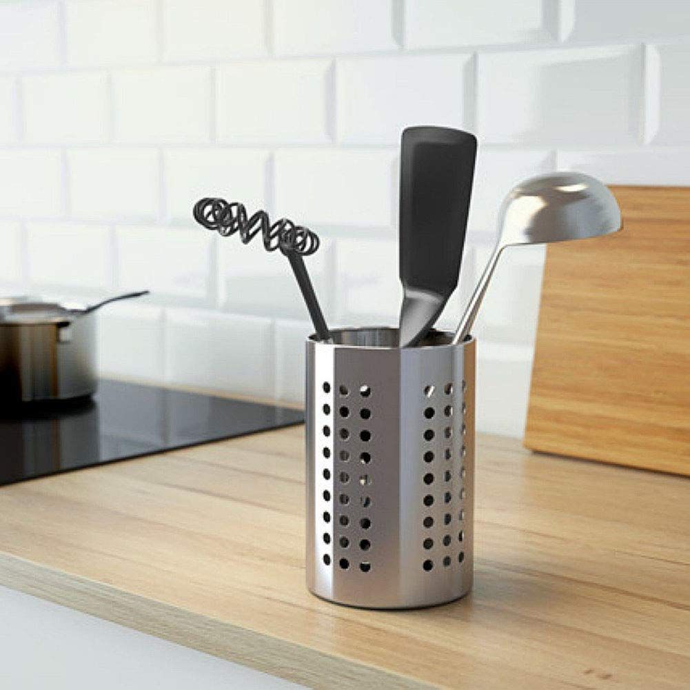 Round Hole Tableware Storage Holder with Brush Holder view 3