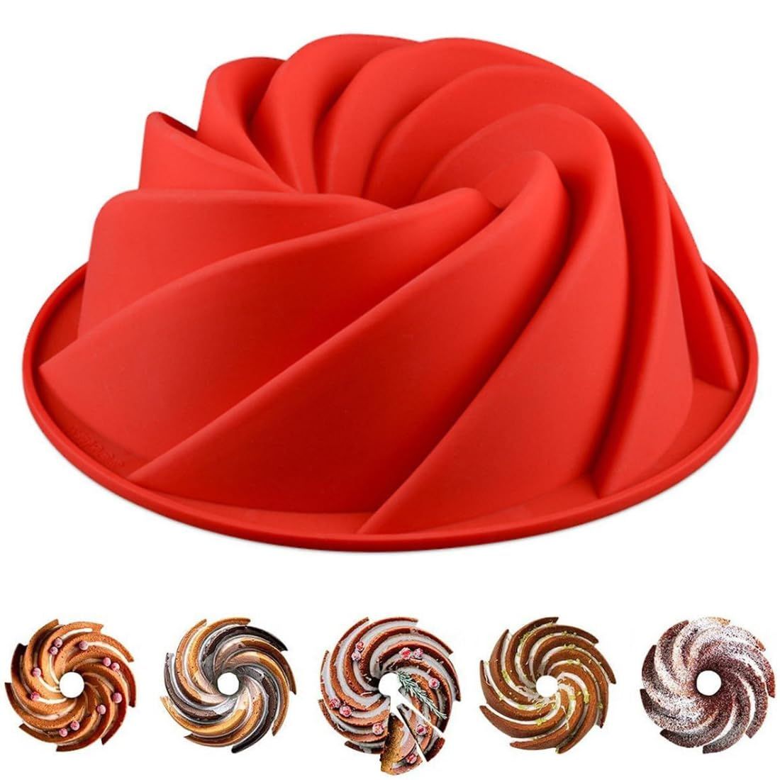 9.6'' Flower Cake Mold Silicone Cake Baking Mold for Anniversary Birthday Cake view 5