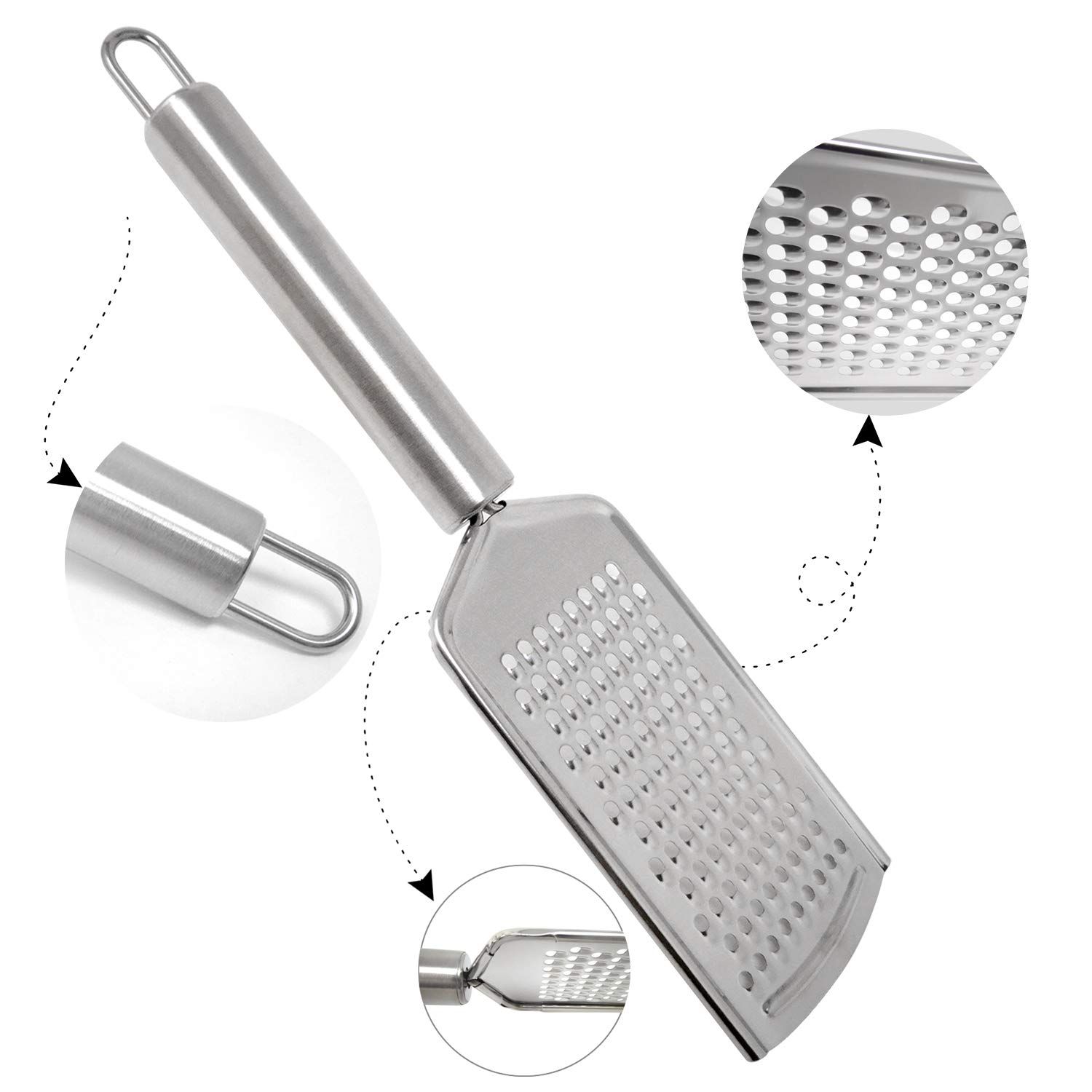 1 PCS Stainless Steel Cheese Grater Lemon Zester with Handle for Vegetables view 5