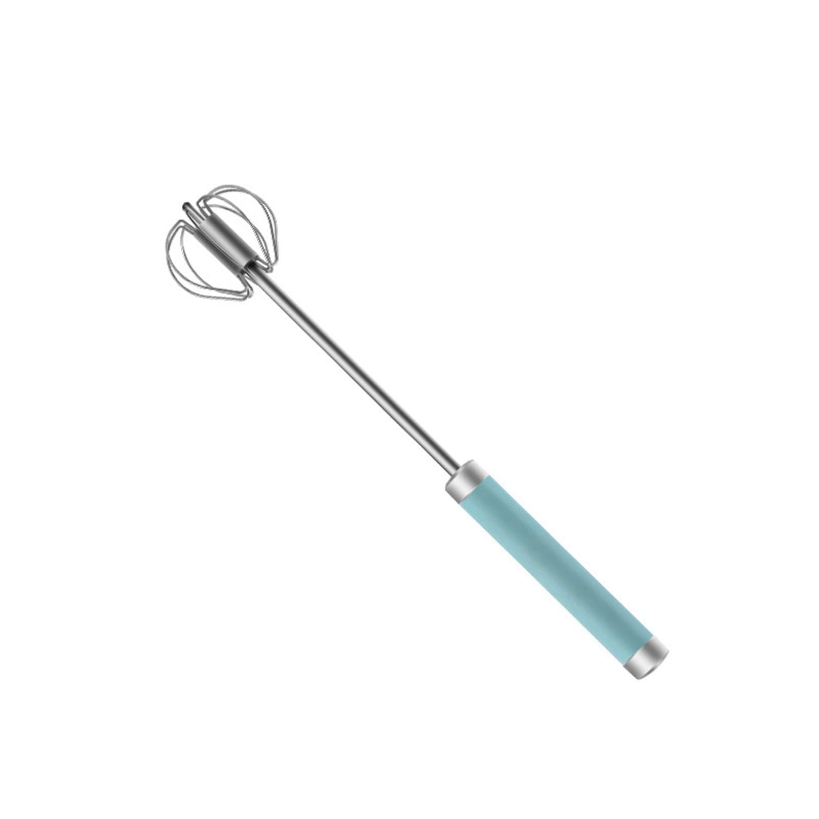 Stainless Steel Semi-automatic Egg Whisk - 1PCS Hand Push Rotary Whisk Blender