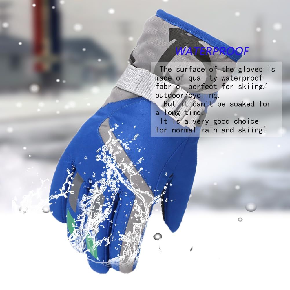 Unisex Boys Girls ð–aterproof Ski & Snow Gloves view 2