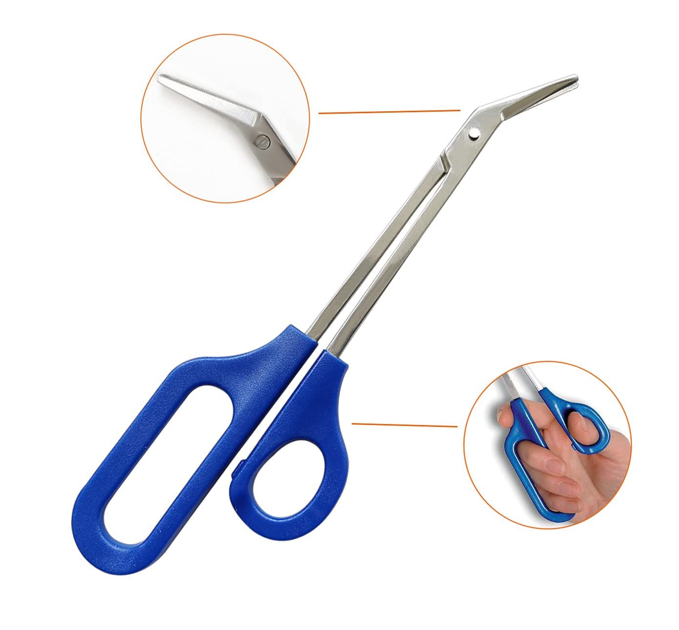 8 Inch Long Handle Toenail Scissors for Thick Nails & Easy Reach Long Handled view 5