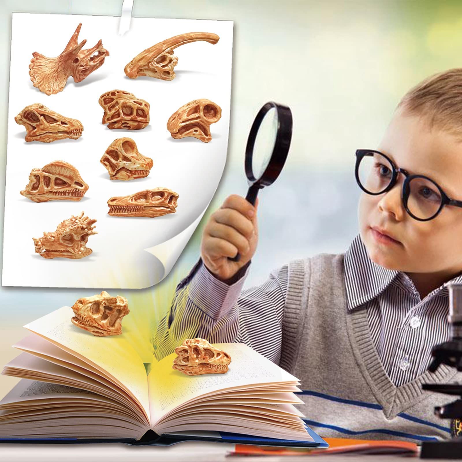 Mini Dinosaur Bones for Sandbox Kids Toys Realistic Fake Dinosaur Bones for view 3