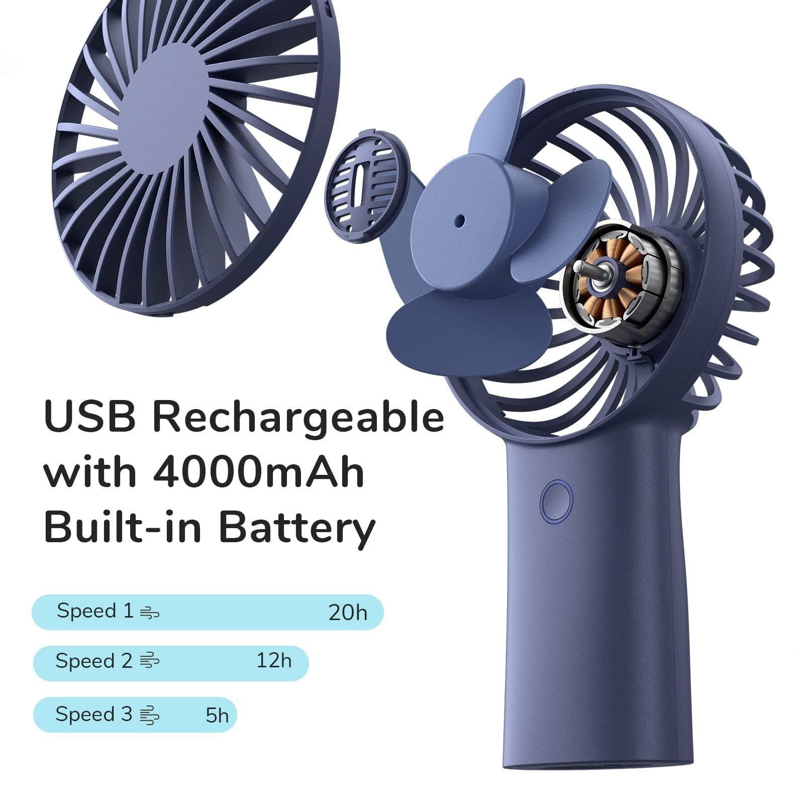 USB Rechargeable Personal Fan view 2