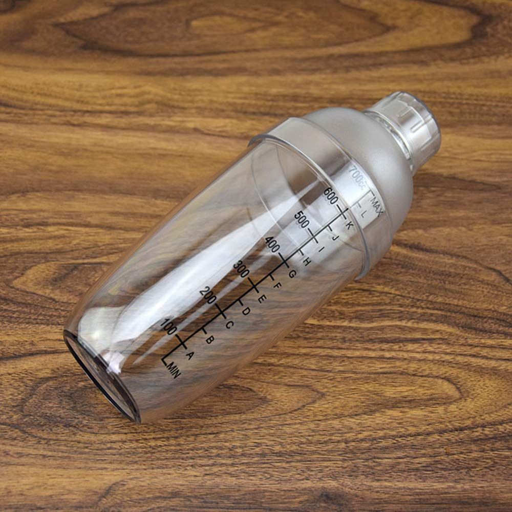 Plastic Cocktail Shaker, Hand Drink Mixer Tea Shaker Cup with Scales,Bar Tool view 4