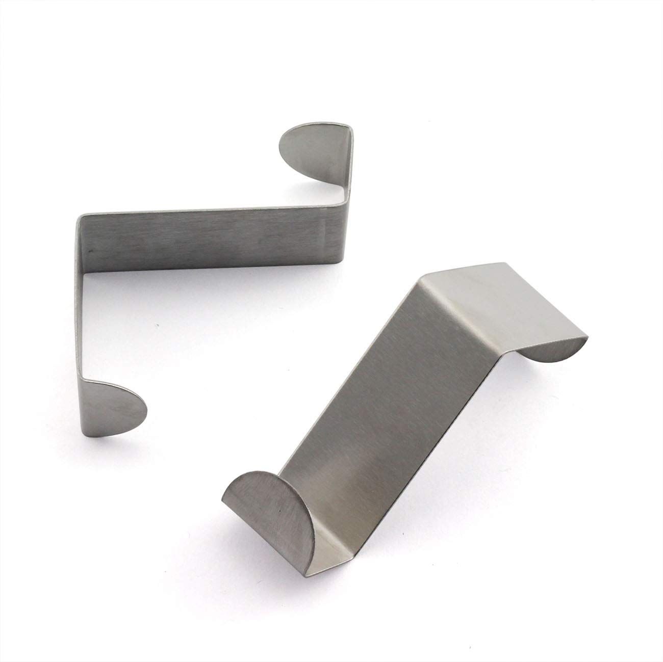 2 Pack Over The Door Hooks Stainless Steel Seamless Nail-Free Bathroom Kitchen view 4