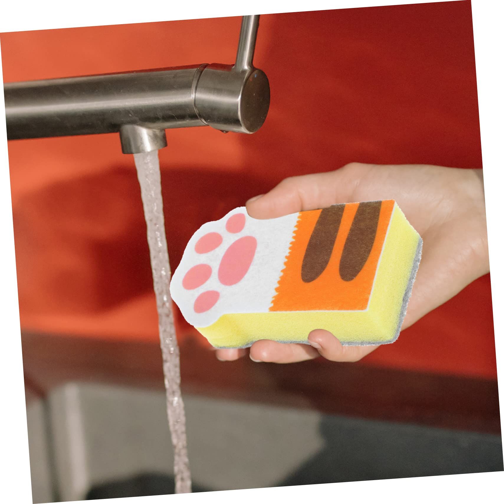 Cat Claw Sponge Wipe Kitchen Cleaning Brush Dust Wipes Microfiber Dish view 2
