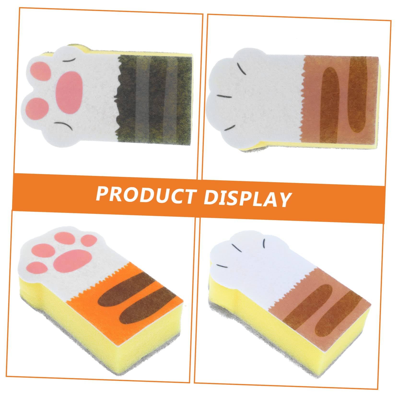 Cat Claw Sponge Wipe Kitchen Cleaning Brush Dust Wipes Microfiber Dish view 4
