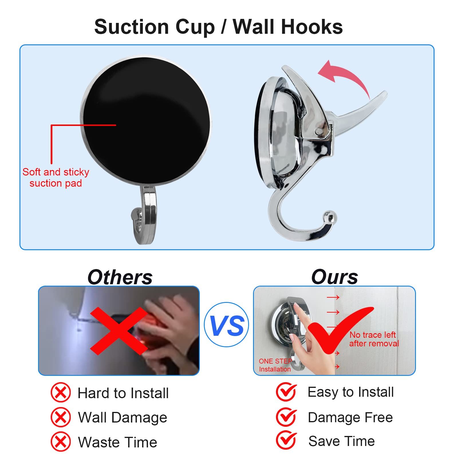 Suction Cup Hooks for Shower view 5