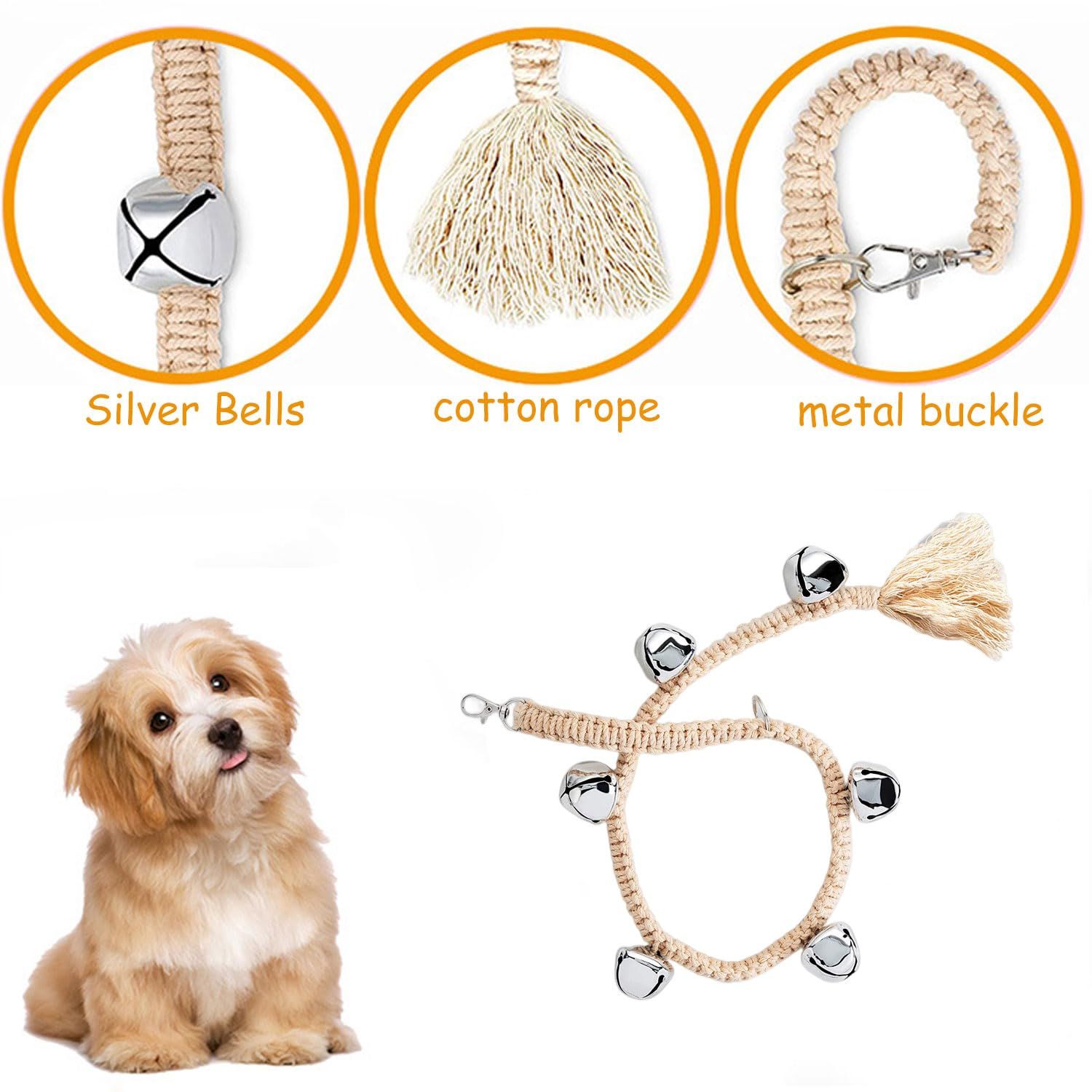 Door Bell for Dog Dog Training Tools Hanging Doorbell for Toilet Training view 3