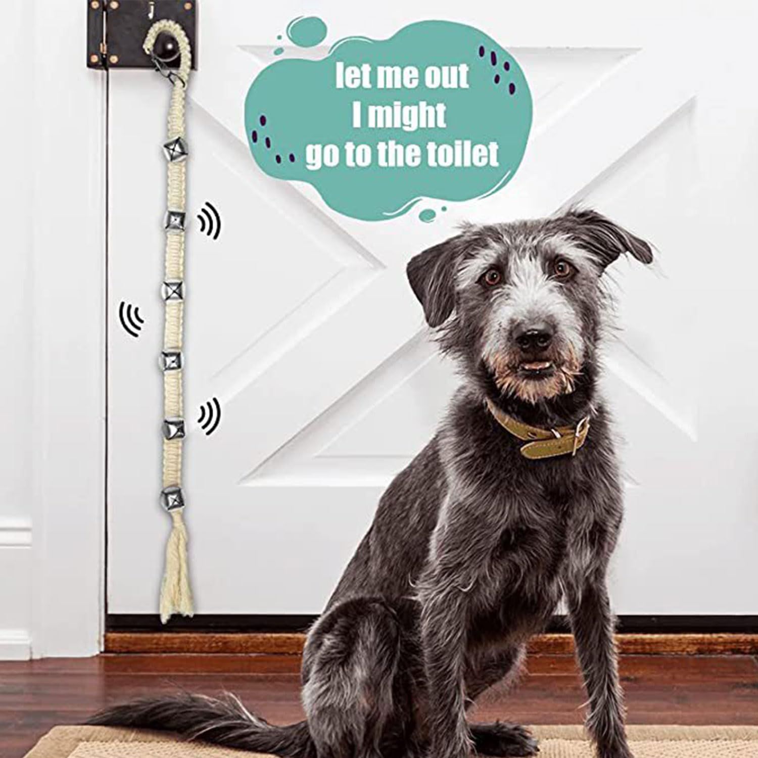Door Bell for Dog Dog Training Tools Hanging Doorbell for Toilet Training view 4