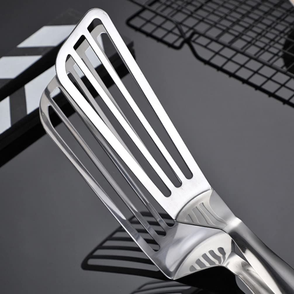 Fish Spatula Stainless Steel Slotted Barbecue Clip Steak Clamp For Flipping view 2