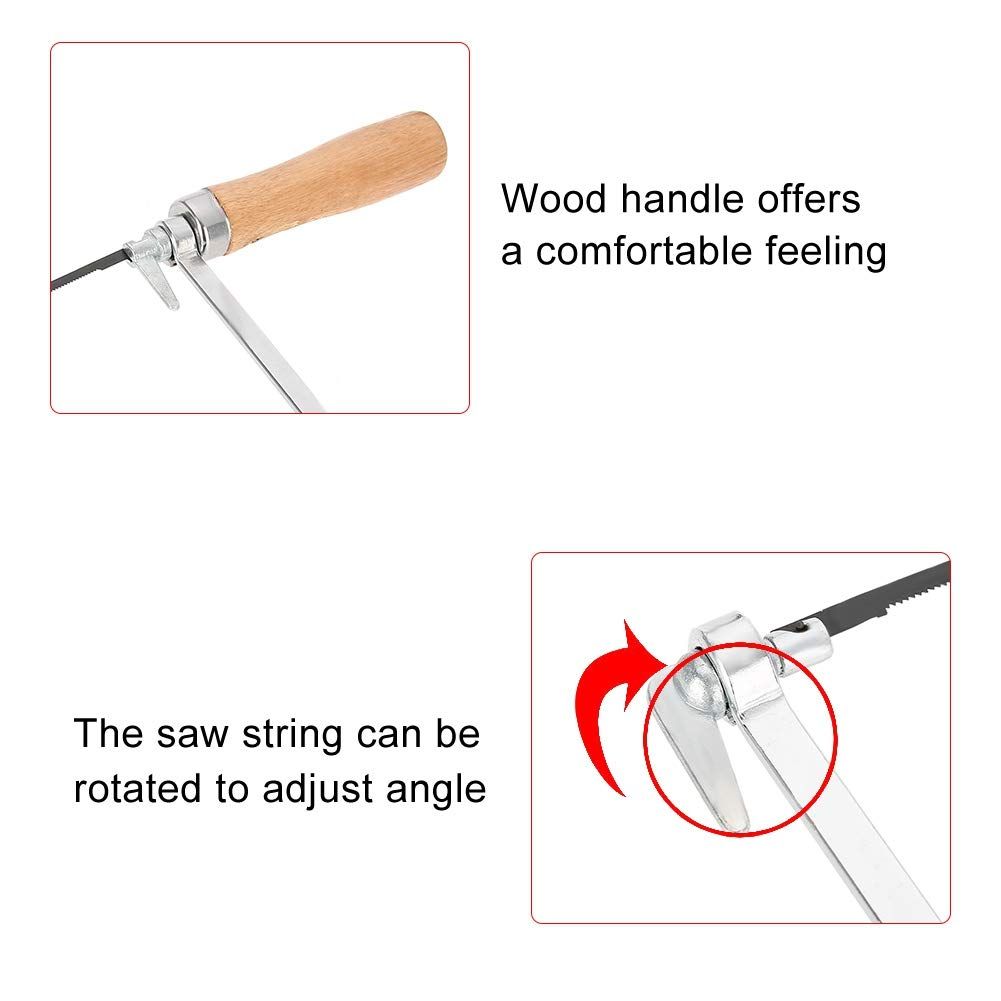 Wire String Cutter Saw, Adjustable Cutting Tool U-shaped Loaf Cutter Saw Wood view 3