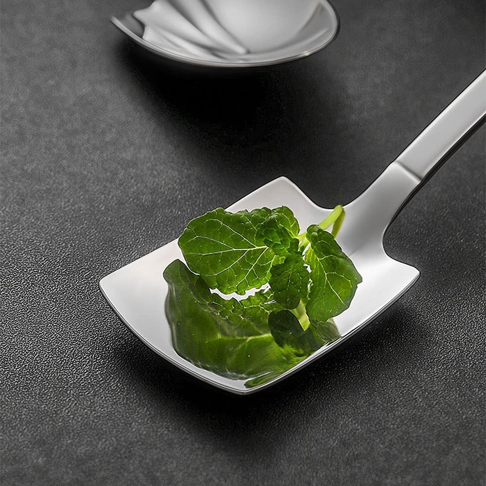 Kitchen Spoons Stainless Steel Shovel Shape Spoon Pointed Spoon-Cake Dessert view 3
