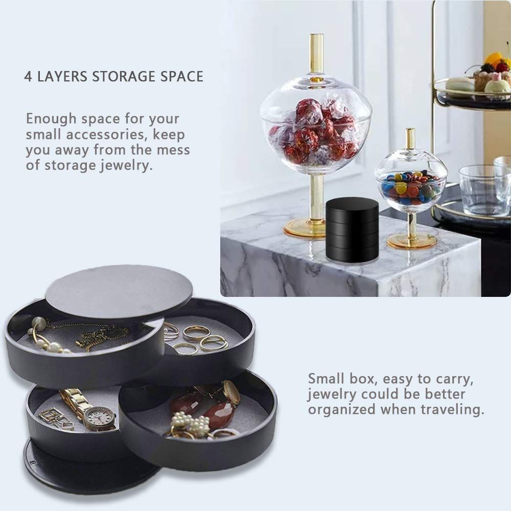 Jewelry Organizer, Small Jewelry Storage Box Earring Holder for Women, 5-Layer view 5