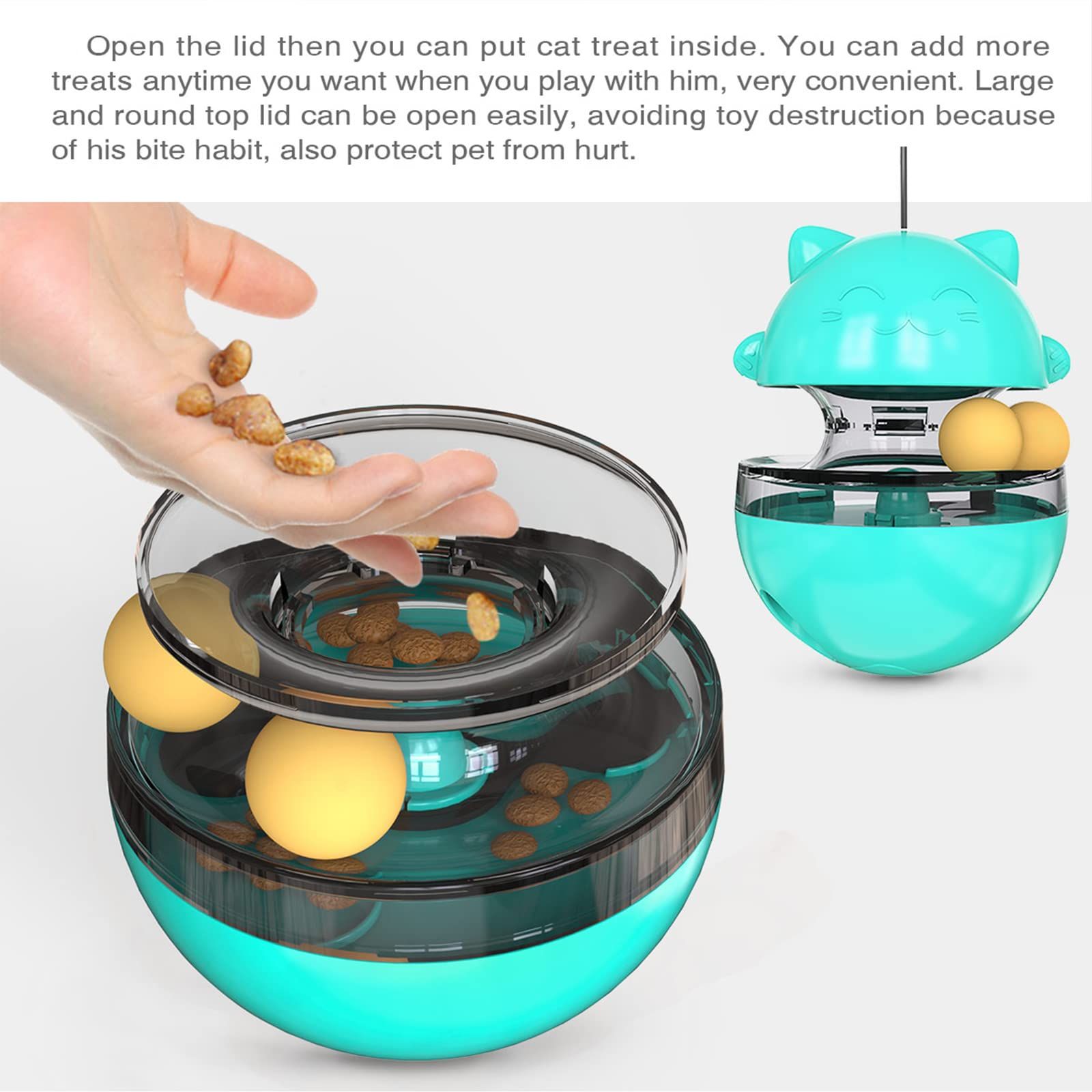 Cat-Tastic Treat Tumbler: Interactive Pet Toy for Playful PawsEasy to Clean view 3