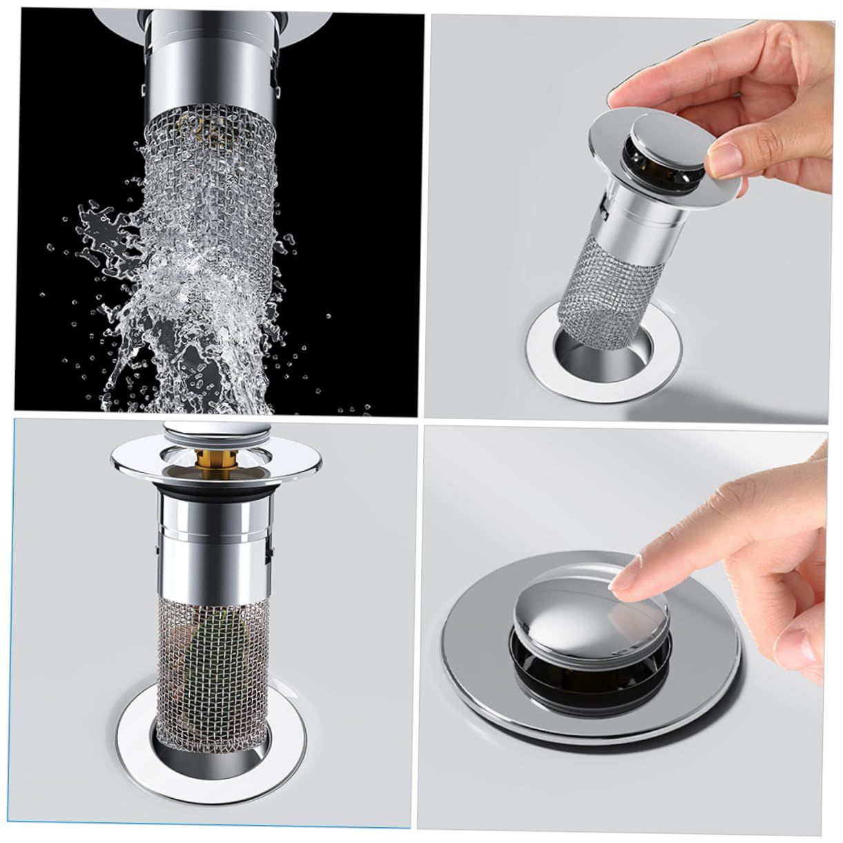 Wash Basin Drainer Washbasin Metal Washbasin Plugs Bath Tub Drain Plug Wash view 4
