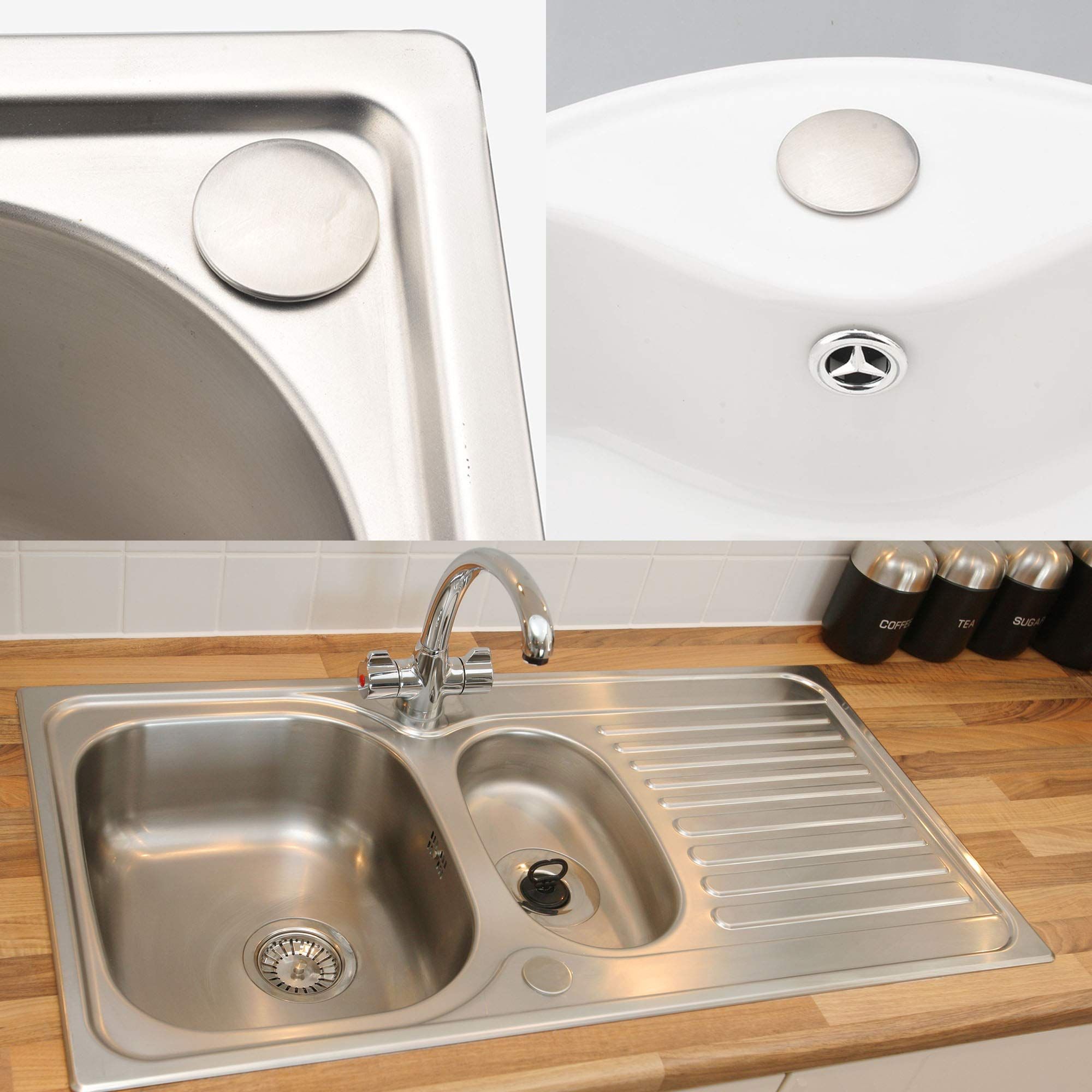 Kitchen Faucet Hole Cover Stainless Steel view 3