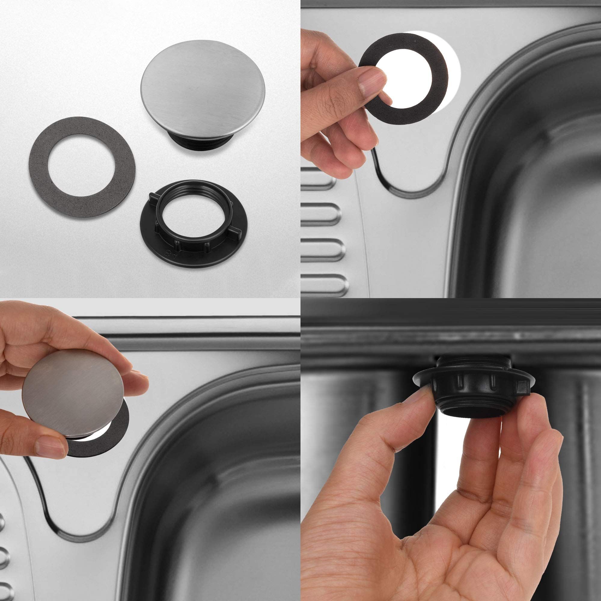 Kitchen Faucet Hole Cover Stainless Steel view 5