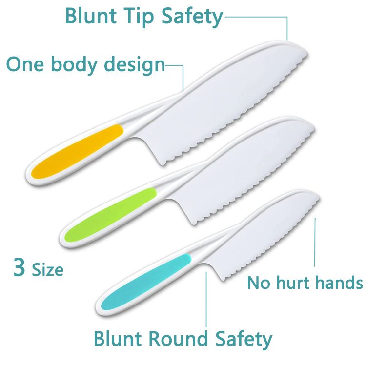 Kids Knife Set of 3 for Cooking and Cutting Cakes view 3