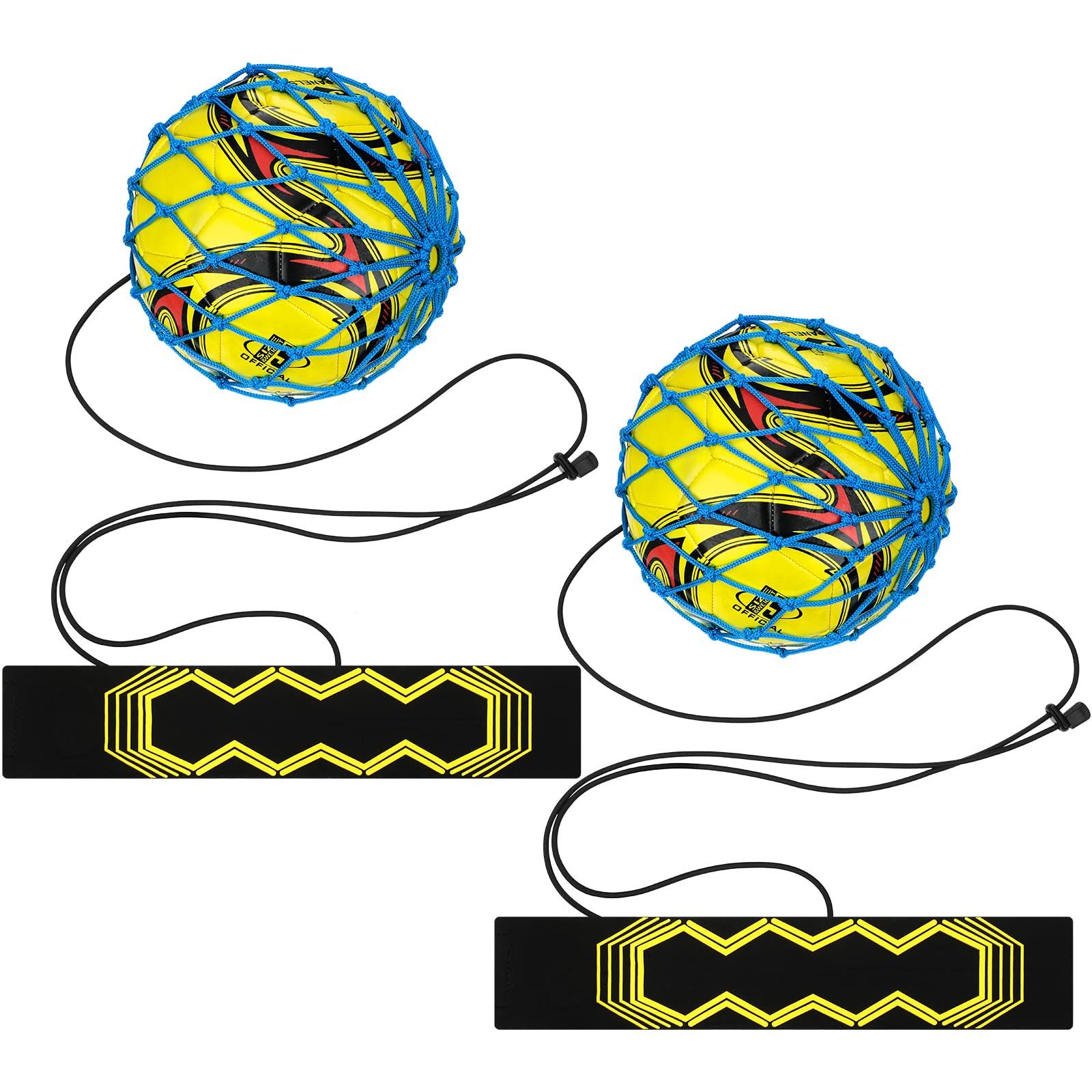 2 Pcs Soccer Kick Throw Trainer for Kids Adults Solo Soccer Kick Practice — image 1